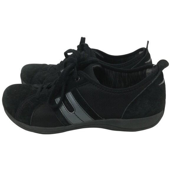 Dansko Heidi Black Suede Lace Up Comfort Sneaker Size 38 US 8 Shoes Walking - Picture 2 of 14
